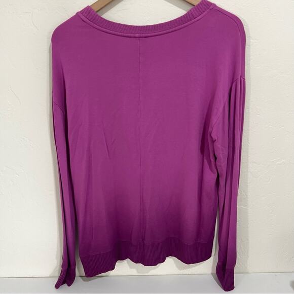 SPLENDID Ladies Dip Dye Ombré Orchid Purple Pullover Sweater Long Sleeve Small - Picture 10 of 10